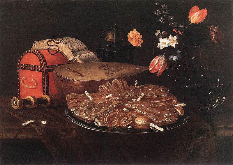 Giuseppe Recco Still-life with the Five Senses Norge oil painting art